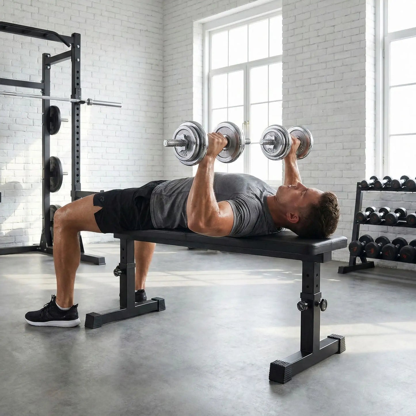 exercice poitrine sur banc pour musculation