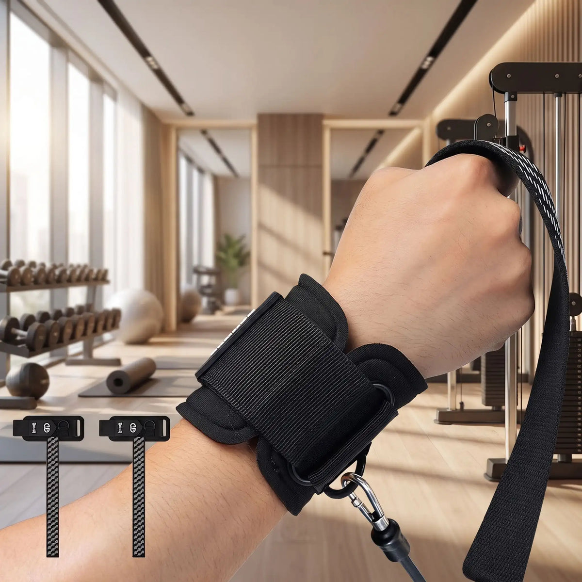 sangle tirage muscu avec support levage