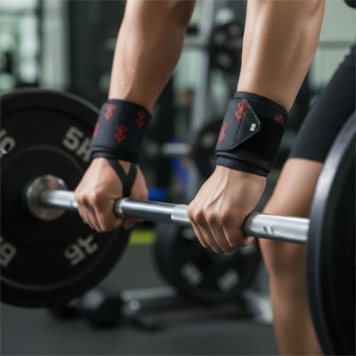 Bande de musculation poignet soulevant barre