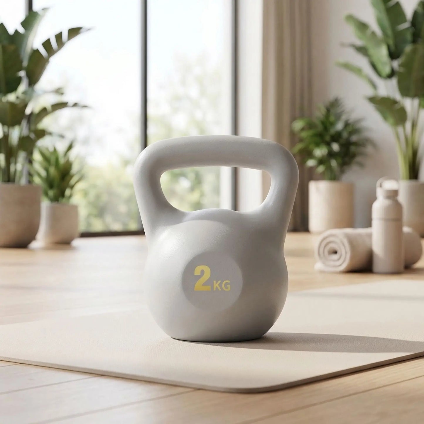 Kettlebell à injection d'eau gris 2 kg