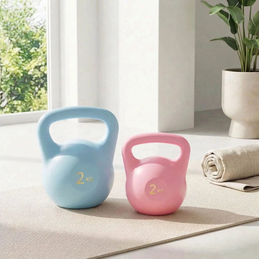 Kettlebells bleu rose 2kg