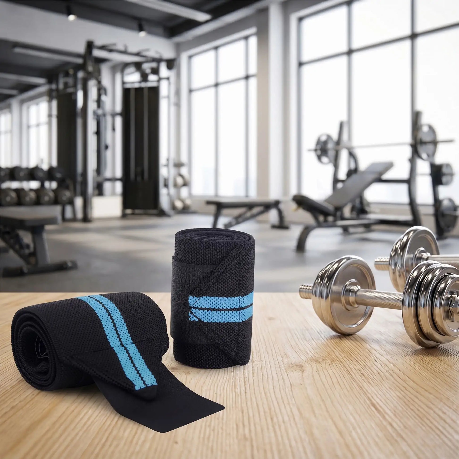 bande de musculation poignet bleu-noire