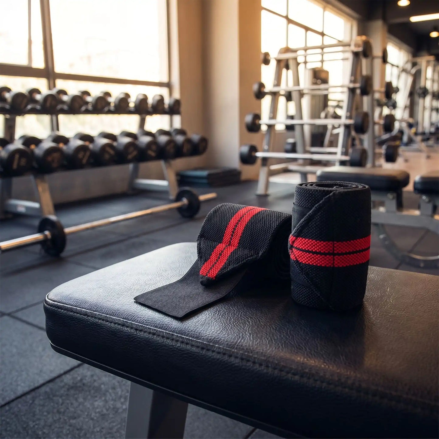 bande de musculation poignet rouge-noire