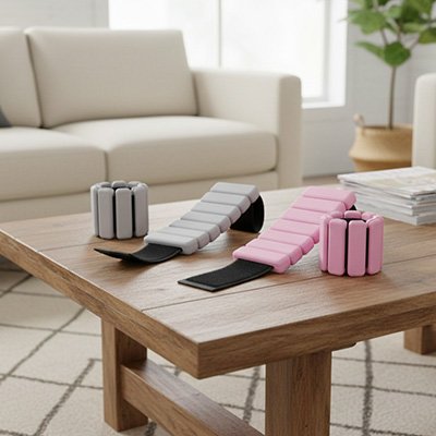 bracelet lesté gris rose