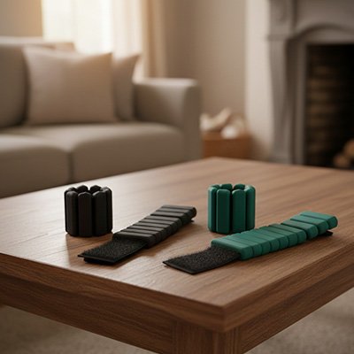 Bracelet lesté noire vert