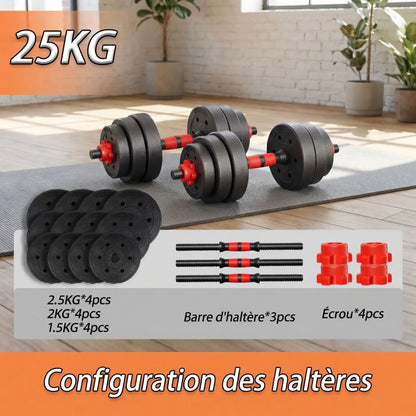 configuration des haltere reglable 25kg