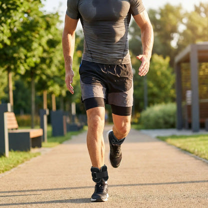 course à pieds avec poids cheville