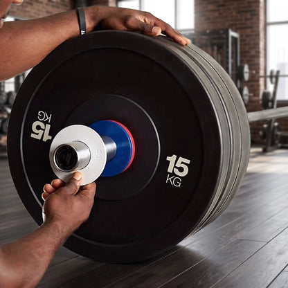disques musculation montés sur une barre