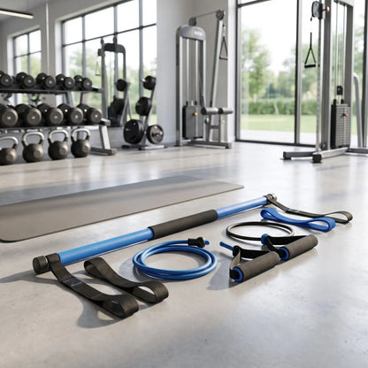 elastique musculation variante bleu