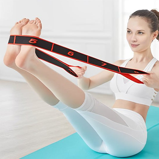 exercice abdos avec bande elastique  