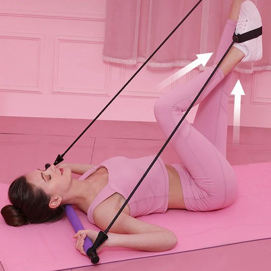 exercice abdos avec elastique musculation 