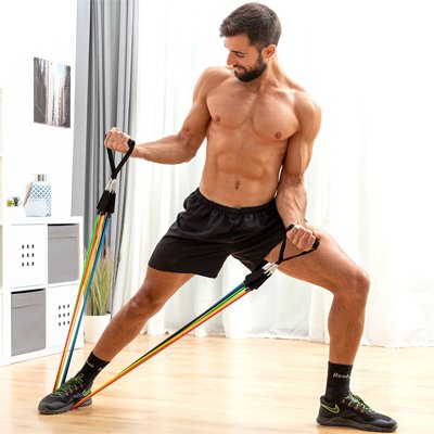exercice avec elastique musculation