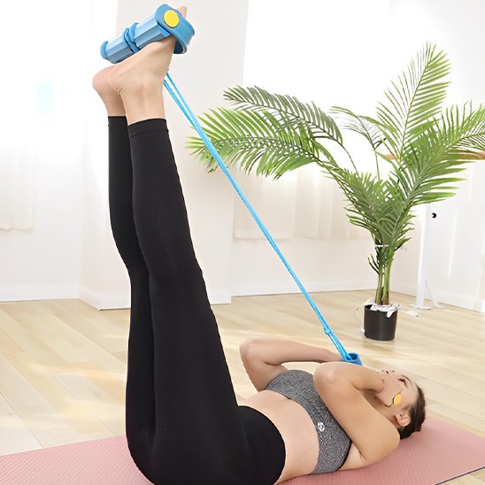 exercice biceps avec élastique musculation 