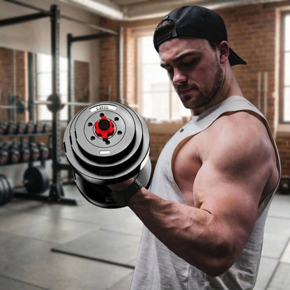 exercice biceps avec haltere reglable