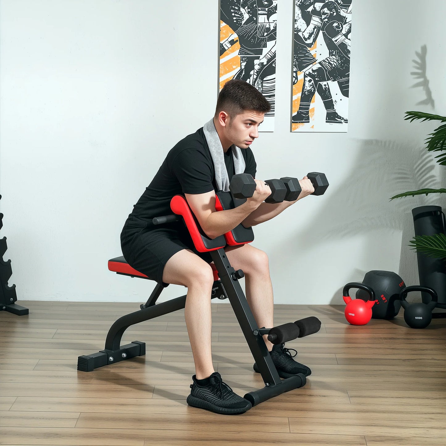 exercice bras sur banc pour lombaires