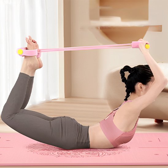 exercice dos avec élastique musculation 