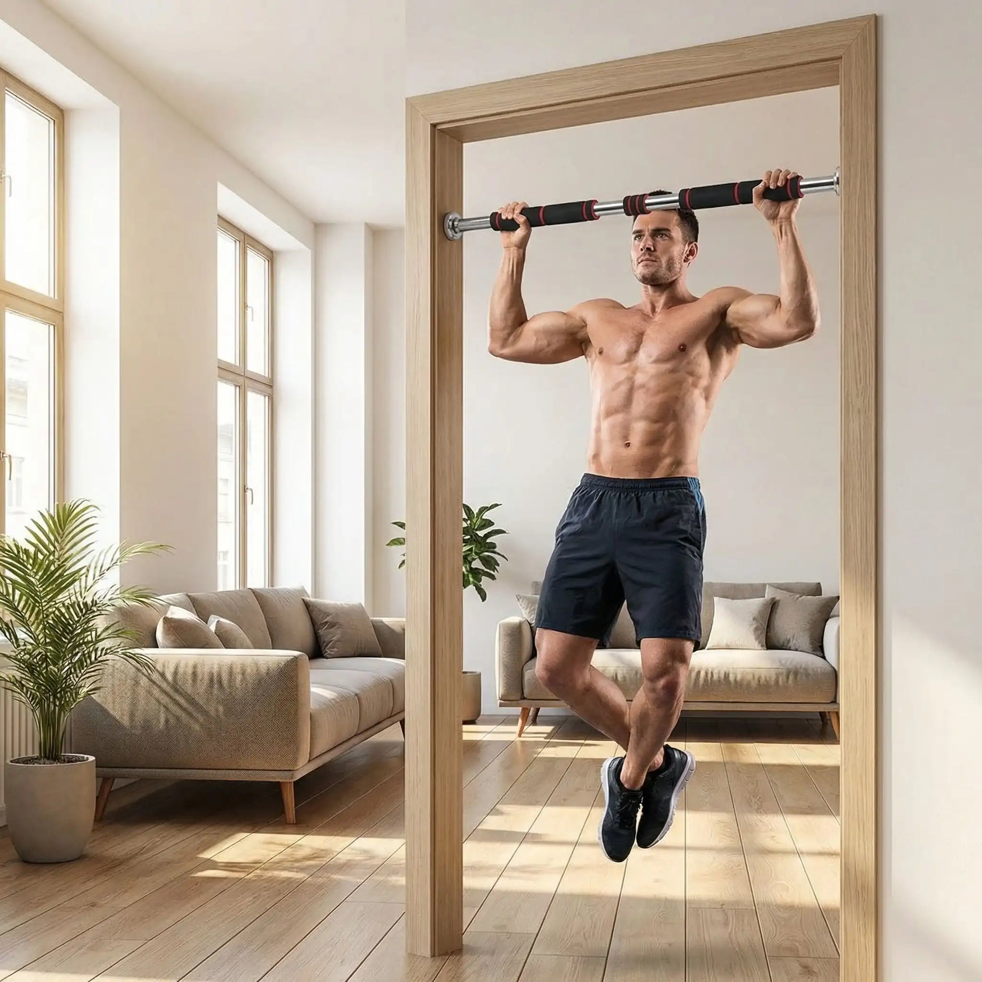 exercice dos sur barre de traction sans fixation