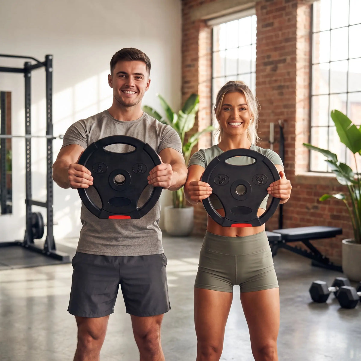 exercice epaules avec disques de musculation