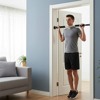 exercice haut de corps avec barre de traction de porte