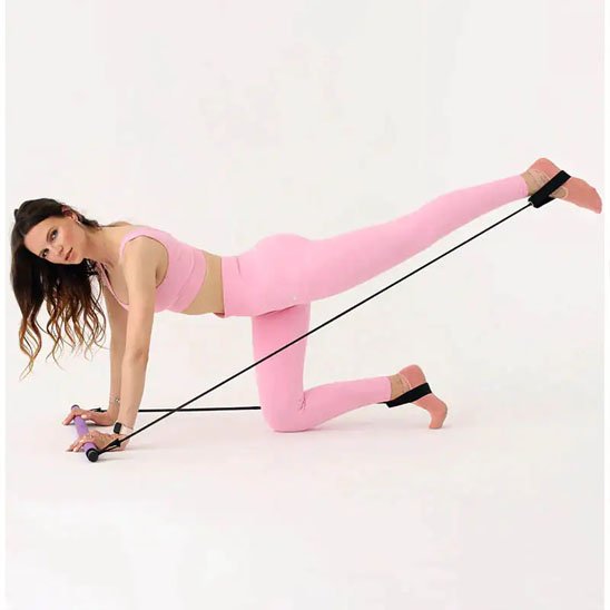 exercice jambes avec elastique musculation 