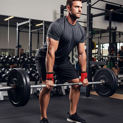 exercice lombaire avec sangle musculation rouge