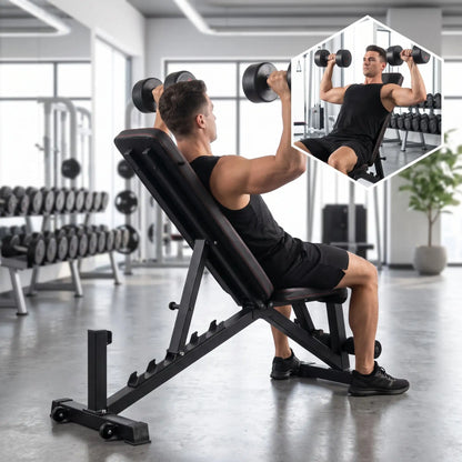 exercice pectoraux partie superieure sur banc de musculation