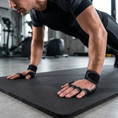 exercice pompe avec gant musculation