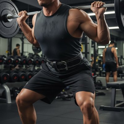 exercice squat avec ceinture musculation