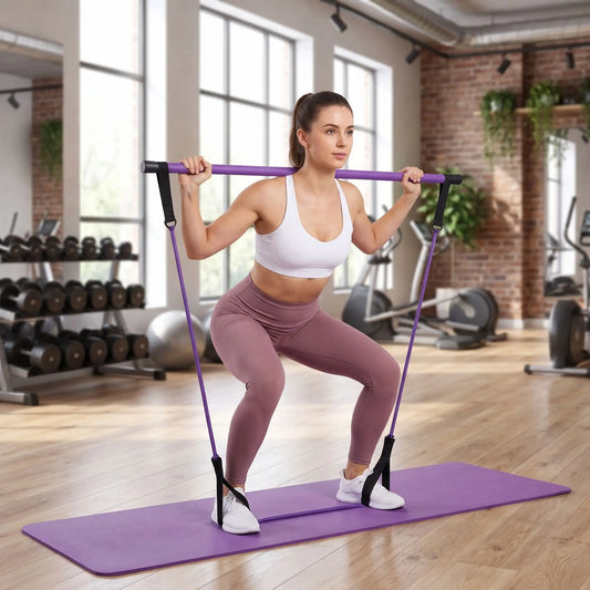 exercice squat avec elastique musculation