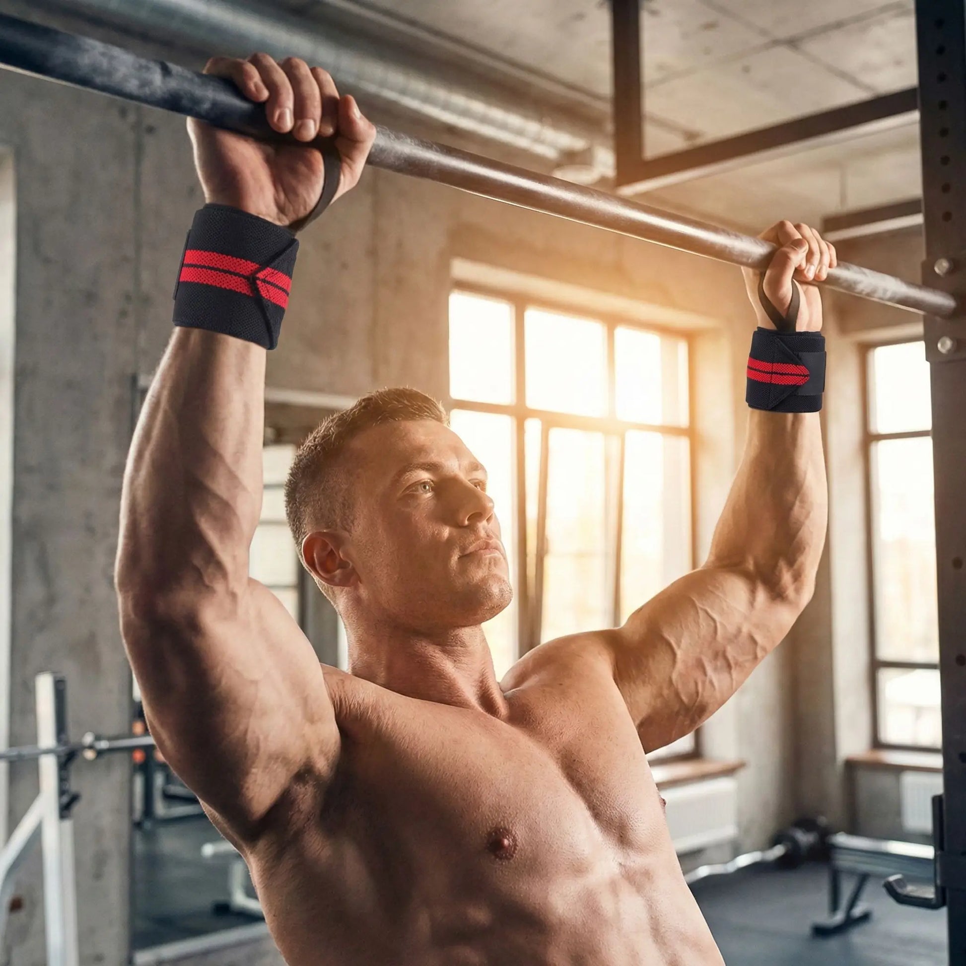 exercice traction avec bande de musculation poignet