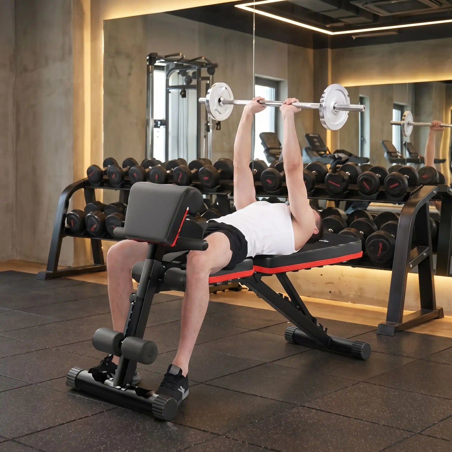 exercice triceps sur banc de musculation