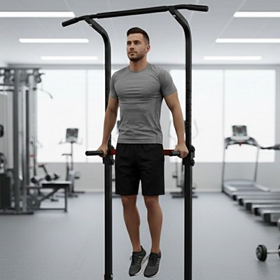 exercice triceps sur barre de traction sans fixation