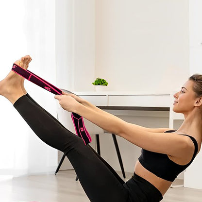 femme exercice abdos avec bande elastique  