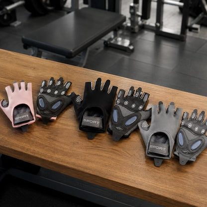 gant de musculation rose noir gris
