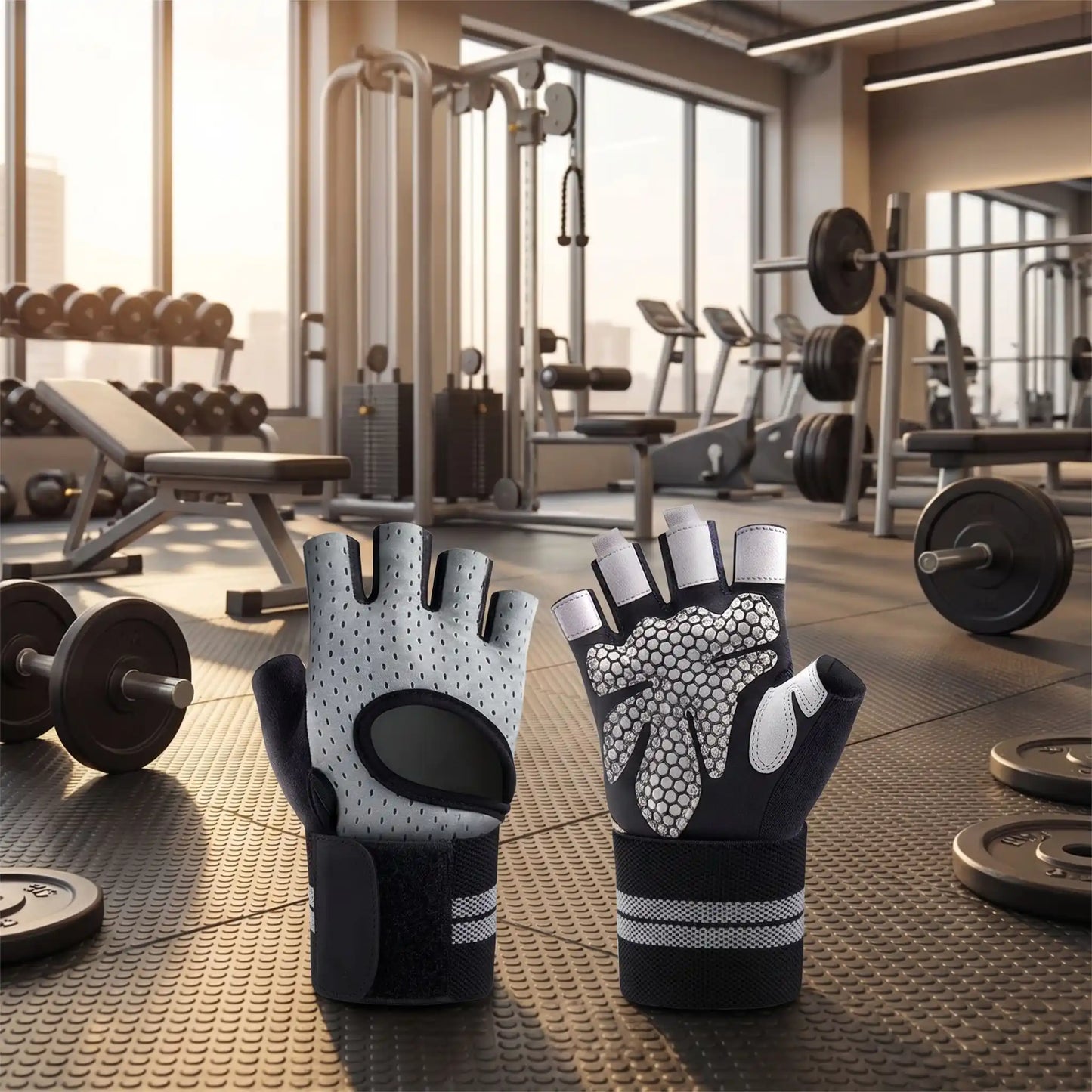 gant pour musculation gris