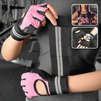Gant pour musculation rose