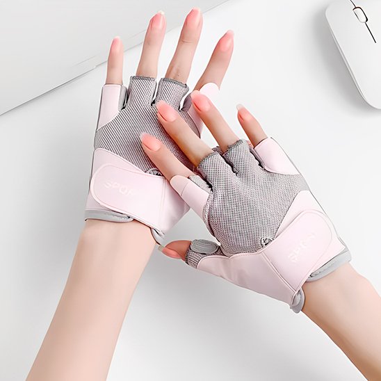 Gants de musculation rose