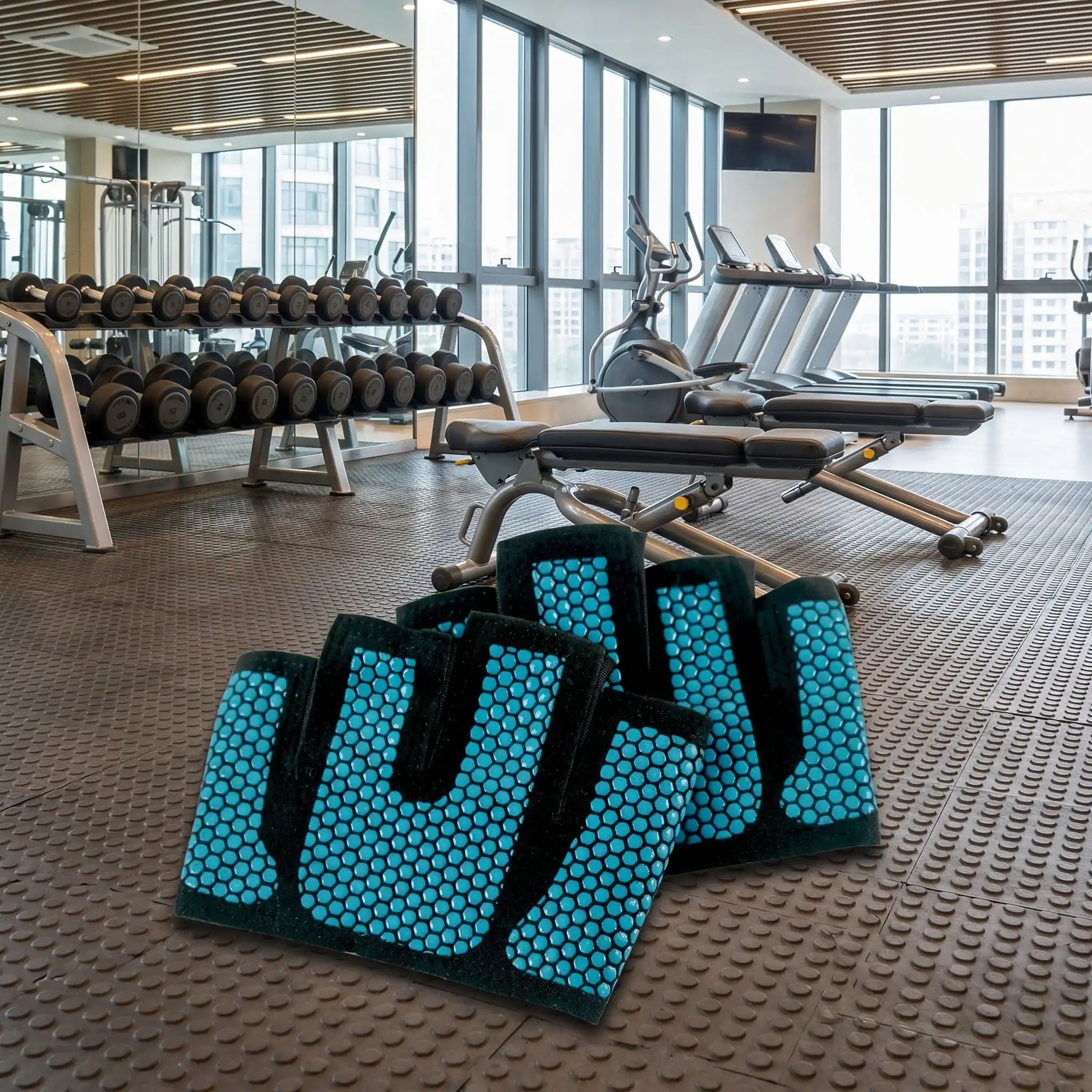 gants pour la musculation bleu