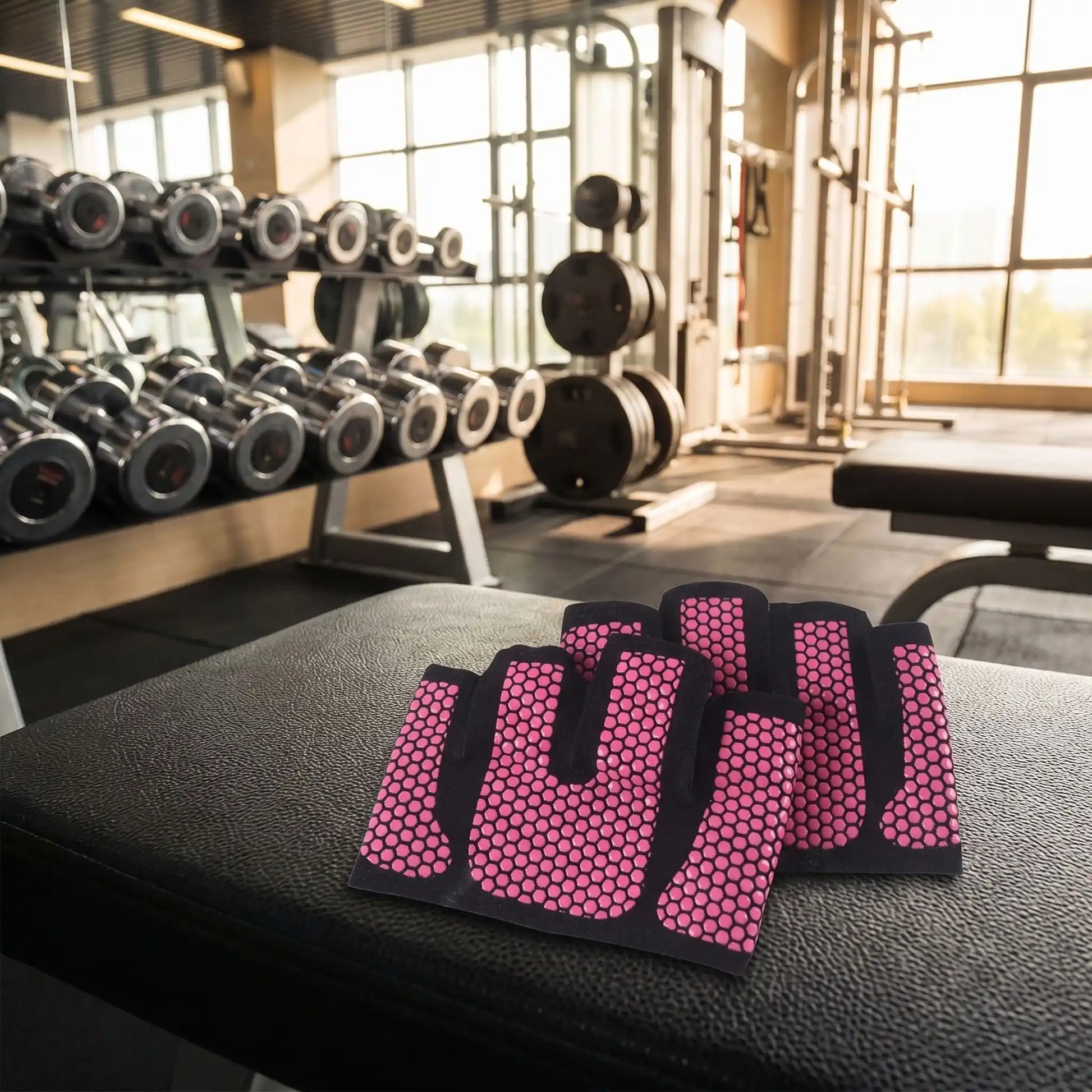 gants pour la musculation rose