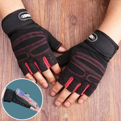 Gants pour la  musculation rouge