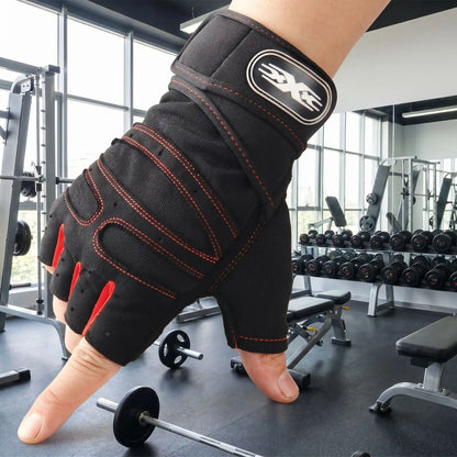 gants pour la musculation rouge