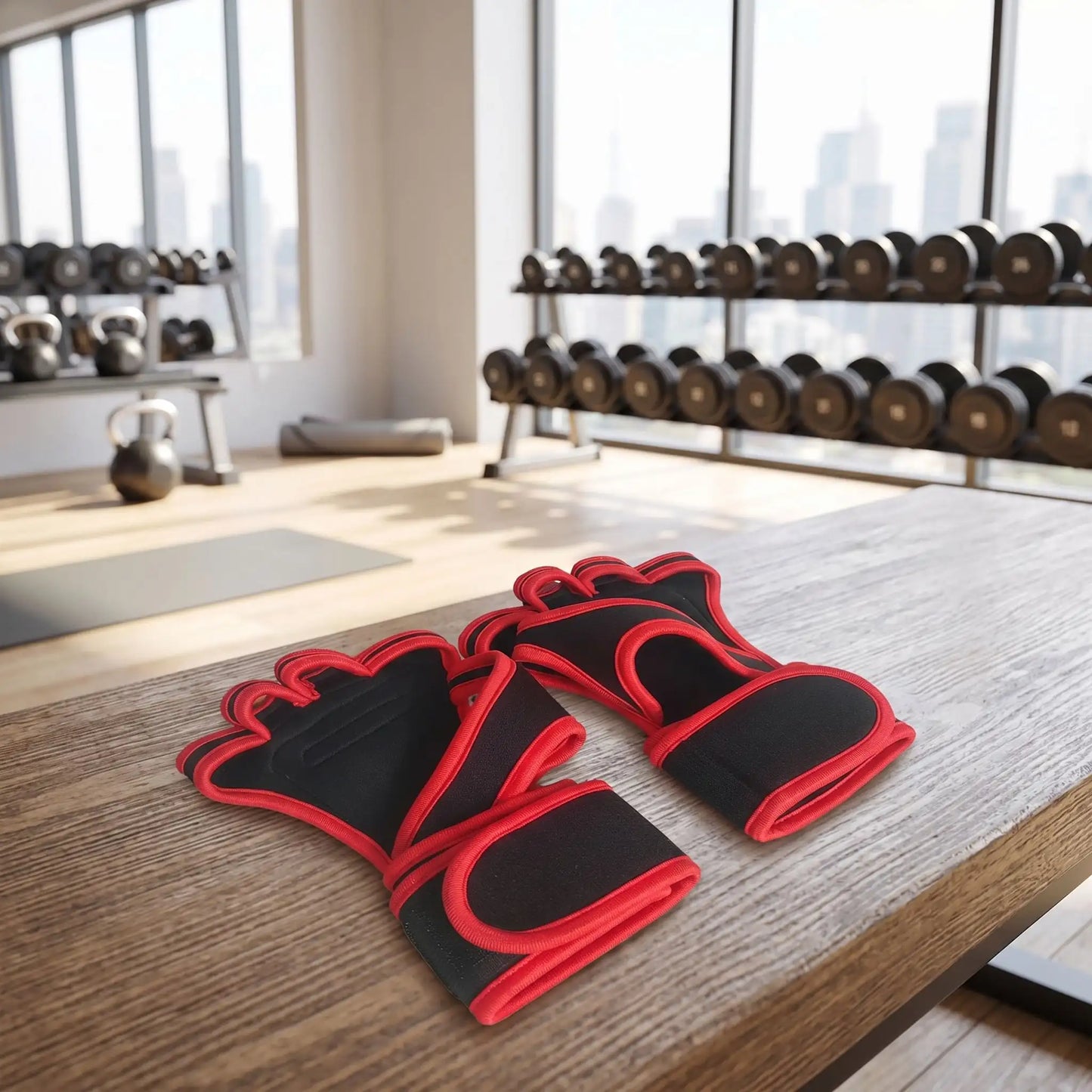 gants pour la musculation rouge