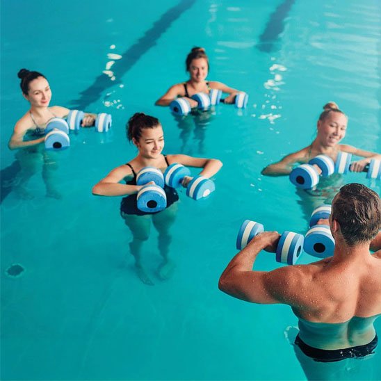 Haltères d'exercice aquatique en mousse 