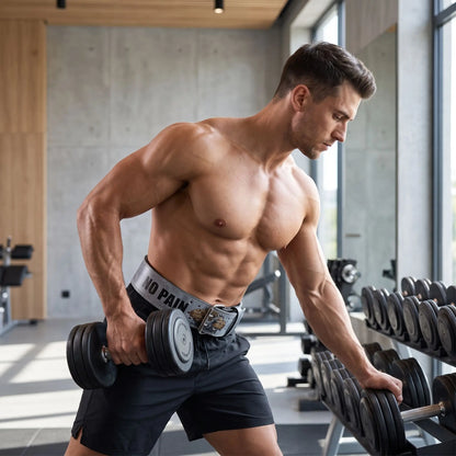 homme exercice dos portant ceinture pour musculation