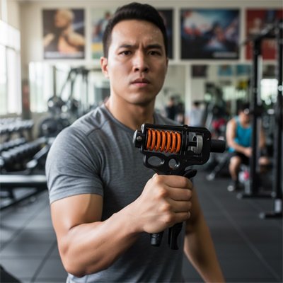homme faisant exercice avec grip for hands