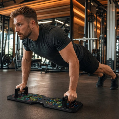 jeune homme exercice planche a pompe