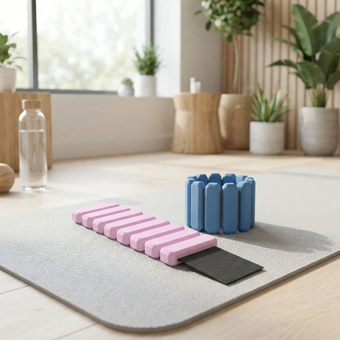 poids pour les chevilles bleu rose