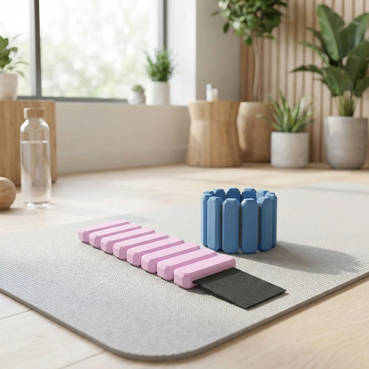 poids pour les chevilles bleu rose