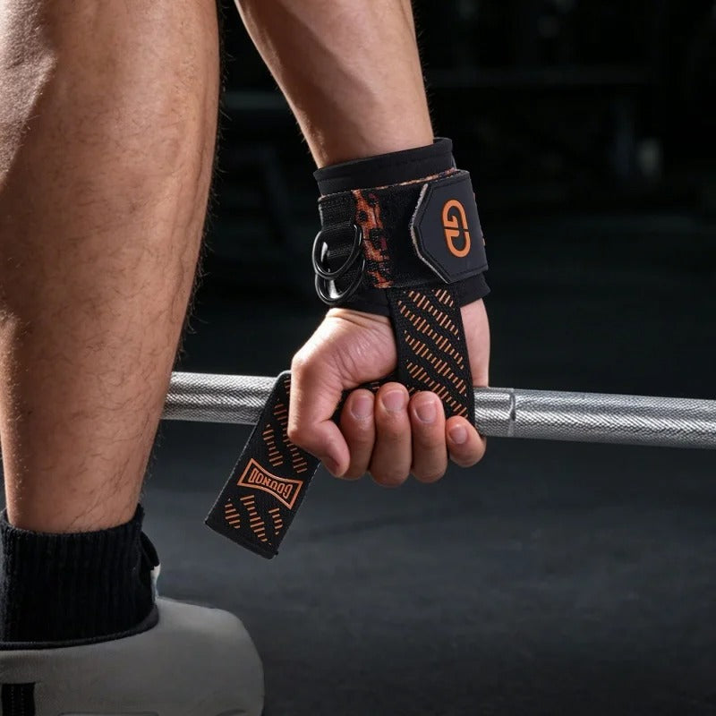 prise de barre avec sangles de musculation