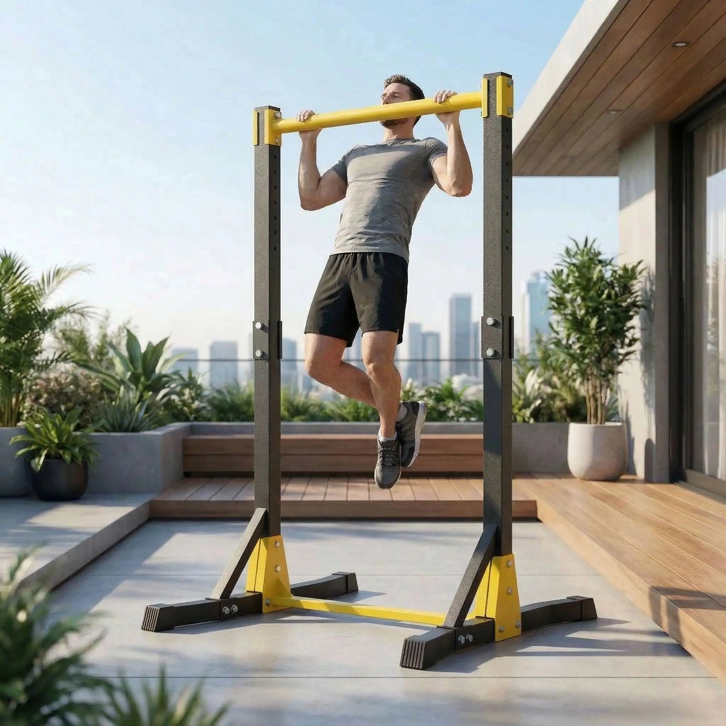 prise large sur barre de traction extérieur